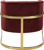 Carter Contemporary Velvet Accent Chair with Gold Stainless Steel Legs for Elegant Home Decor