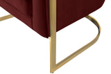 Carter Contemporary Velvet Accent Chair with Gold Stainless Steel Legs for Elegant Home Decor