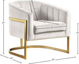 Carter Contemporary Velvet Accent Chair with Gold Stainless Steel Legs for Elegant Home Decor