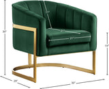 Carter Contemporary Velvet Accent Chair with Gold Stainless Steel Legs for Elegant Home Decor