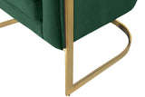 Carter Contemporary Velvet Accent Chair with Gold Stainless Steel Legs for Elegant Home Decor