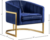 Carter Contemporary Velvet Accent Chair with Gold Stainless Steel Legs for Elegant Home Decor