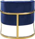 Carter Contemporary Velvet Accent Chair with Gold Stainless Steel Legs for Elegant Home Decor