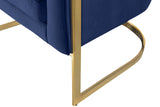 Carter Contemporary Velvet Accent Chair with Gold Stainless Steel Legs for Elegant Home Decor