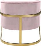 Carter Contemporary Velvet Accent Chair with Gold Stainless Steel Legs for Elegant Home Decor