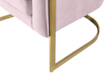 Carter Contemporary Velvet Accent Chair with Gold Stainless Steel Legs for Elegant Home Decor