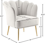 Jester Velvet Accent Chair - Chic Sculpted Design with Deep Tufting & Stylish Gold Legs for Comfort