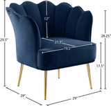 Jester Velvet Accent Chair - Chic Sculpted Design with Deep Tufting & Stylish Gold Legs for Comfort