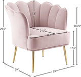Jester Velvet Accent Chair - Chic Sculpted Design with Deep Tufting & Stylish Gold Legs for Comfort