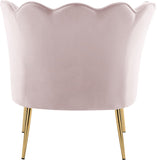 Jester Velvet Accent Chair - Chic Sculpted Design with Deep Tufting & Stylish Gold Legs for Comfort