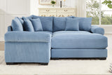 DESEO 79" Sectional Sofa with Ottoman