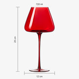 Valentine's Colored Red & Pink Crystal Wine Glasses | 2 Set