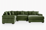 DESEO 117" Sectional Sofa with Ottoman