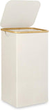 Fine Living 85L Slim Laundry Hamper with Lid & Handles, Ivory