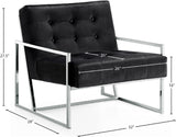 Alexis Velvet Accent Chair - Cozy Contemporary Design with Durable Stainless Steel Base for Comfort