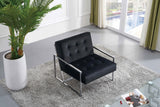 Alexis Velvet Accent Chair - Cozy Contemporary Design with Durable Stainless Steel Base for Comfort