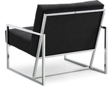 Alexis Velvet Accent Chair - Cozy Contemporary Design with Durable Stainless Steel Base for Comfort