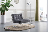 Alexis Velvet Accent Chair - Cozy Contemporary Design with Durable Stainless Steel Base for Comfort