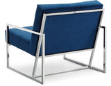 Alexis Velvet Accent Chair - Cozy Contemporary Design with Durable Stainless Steel Base for Comfort