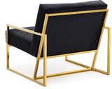 Pierre Contemporary Accent Chair with Gold Stainless Steel Base - Elegant Modern Design for Your Home