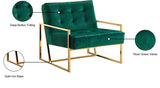 Pierre Contemporary Accent Chair with Gold Stainless Steel Base - Elegant Modern Design for Your Home