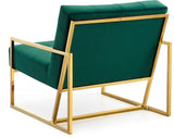 Pierre Contemporary Accent Chair with Gold Stainless Steel Base - Elegant Modern Design for Your Home