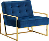 Pierre Contemporary Accent Chair with Gold Stainless Steel Base - Elegant Modern Design for Your Home