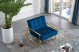 Pierre Contemporary Accent Chair with Gold Stainless Steel Base - Elegant Modern Design for Your Home
