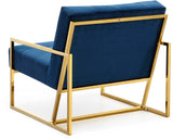 Pierre Contemporary Accent Chair with Gold Stainless Steel Base - Elegant Modern Design for Your Home