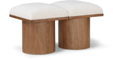 Pavilion - 2 Piece Modular Bench With Brown Base