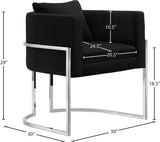 Pippa Contemporary Accent Chair - Plush Upholstered Comfort with Rich Chrome Legs for Modern Decor