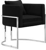 Pippa Contemporary Accent Chair - Plush Upholstered Comfort with Rich Chrome Legs for Modern Decor
