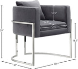 Pippa Contemporary Accent Chair - Plush Upholstered Comfort with Rich Chrome Legs for Modern Decor