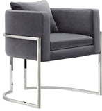 Pippa Contemporary Accent Chair - Plush Upholstered Comfort with Rich Chrome Legs for Modern Decor