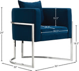 Pippa Contemporary Accent Chair - Plush Upholstered Comfort with Rich Chrome Legs for Modern Decor