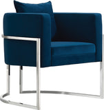 Pippa Contemporary Accent Chair - Plush Upholstered Comfort with Rich Chrome Legs for Modern Decor