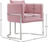 Pippa Contemporary Accent Chair - Plush Upholstered Comfort with Rich Chrome Legs for Modern Decor