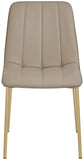 Isla Contemporary Dining Chair Set - Luxurious Upholstery, Channel Tufted Back & Gold Legs