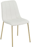 Isla Contemporary Dining Chair Set - Luxurious Upholstery, Channel Tufted Back & Gold Legs
