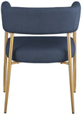 Creston Dining Chair: Elegant Upholstered Design with Luxurious Brushed Gold Frame for Modern Spaces
