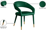 Destiny Contemporary Dining Chair with Rounded Back and Gold-Tipped Legs for Elegant Dining Experience