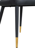 Destiny Contemporary Dining Chair with Elegant Gold-Tipped Legs and Chic Rounded Back Comfort