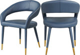 Destiny Contemporary Dining Chair with Elegant Gold-Tipped Legs and Chic Rounded Back Comfort