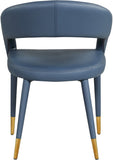 Destiny Contemporary Dining Chair with Elegant Gold-Tipped Legs and Chic Rounded Back Comfort