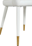 Destiny Contemporary Dining Chair with Elegant Gold-Tipped Legs and Chic Rounded Back Comfort