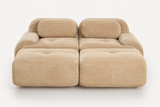 MIA 82'' Loveseat with 2 Ottomans