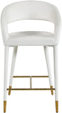 Destiny Contemporary Stool - Luxurious Velvet Upholstery with Elegant Gold Tipped Legs for Comfort