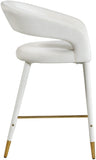 Destiny Contemporary Stool - Luxurious Velvet Upholstery with Elegant Gold Tipped Legs for Comfort