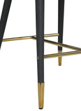 Destiny Contemporary Stool with Rounded Back and Gold-Tipped Legs for Elegant Dining Experience