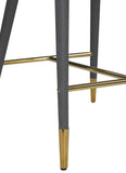 Destiny Contemporary Stool with Rounded Back and Gold-Tipped Legs for Elegant Dining Experience